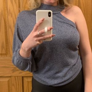 New York and company one shoulder sweater